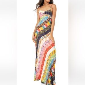 Free People Fiona Colorful Striped Maxi Dress. NEW w/ tags. Size Medium